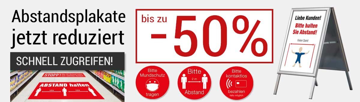 Plakate Bitte Abstand