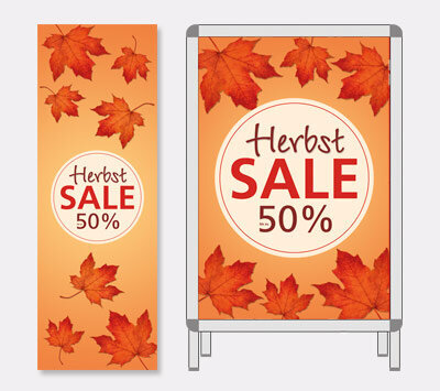Plakat-Serie Herbst-Sale