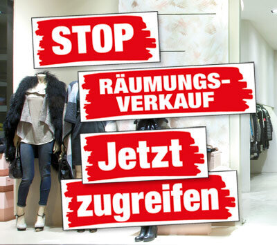 Papierplakate frs Schaufenster