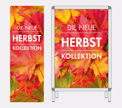 Plakat-Serie Die neue Herbst Kollektion