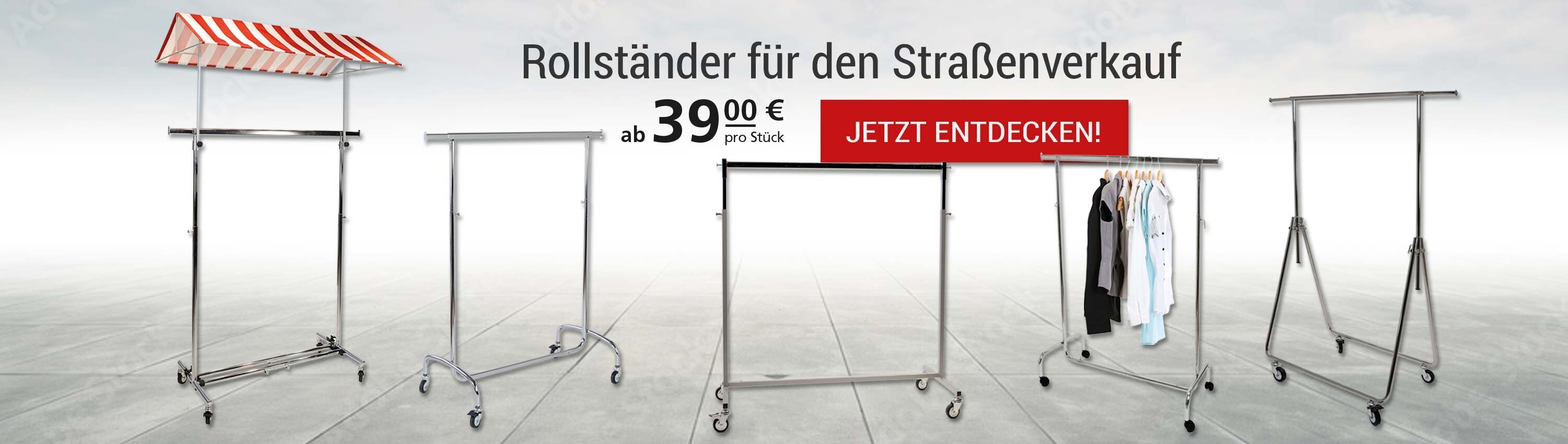 Rollstnder fr den Straenverkauf