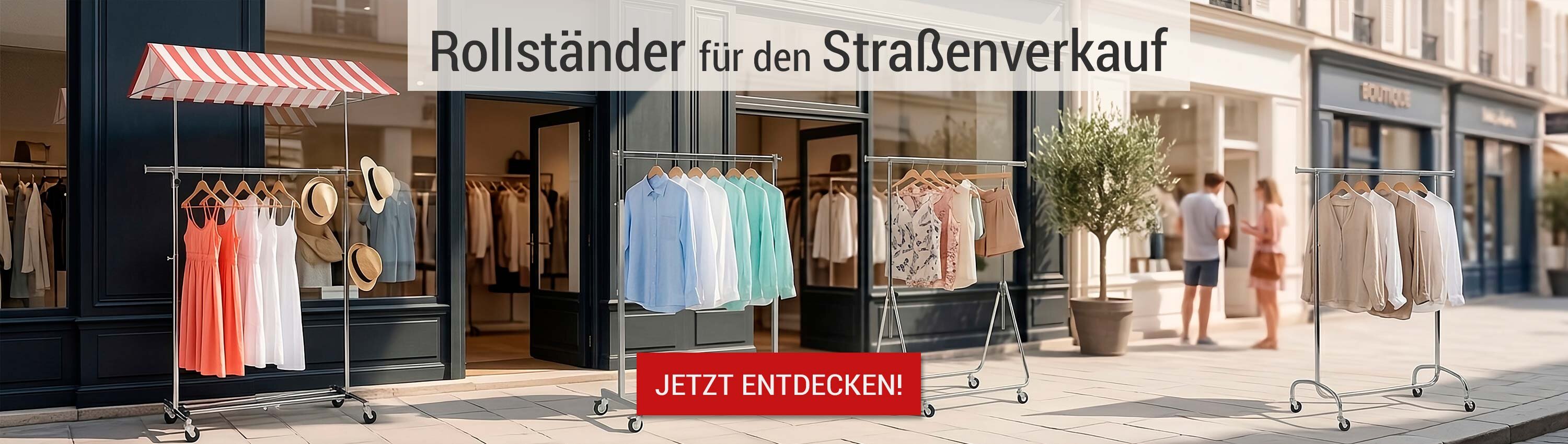 Rollst�nder f�r den Stra�enverkauf