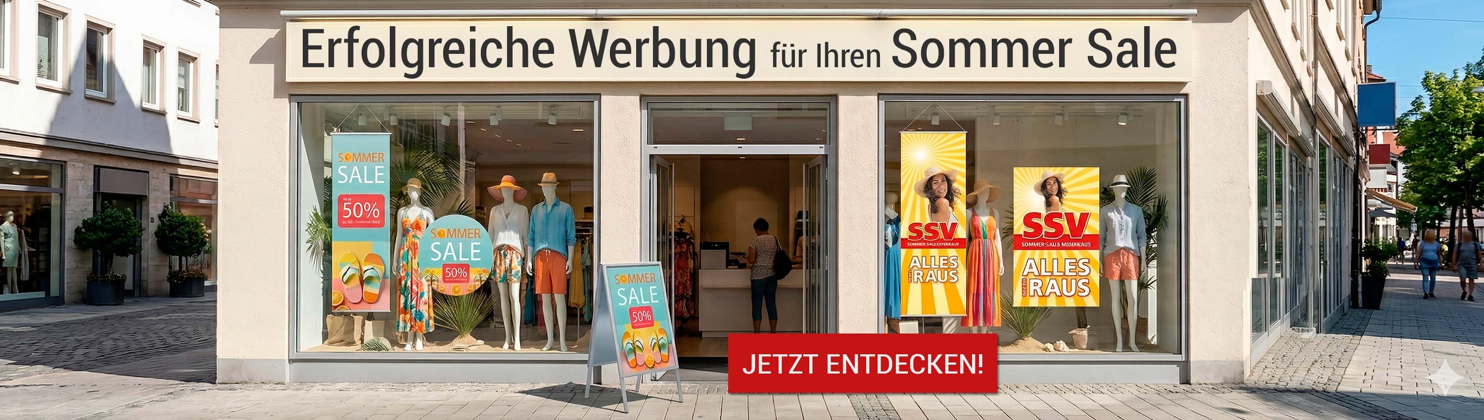 Sommer-Sale f�r Ihr Schaufenster!