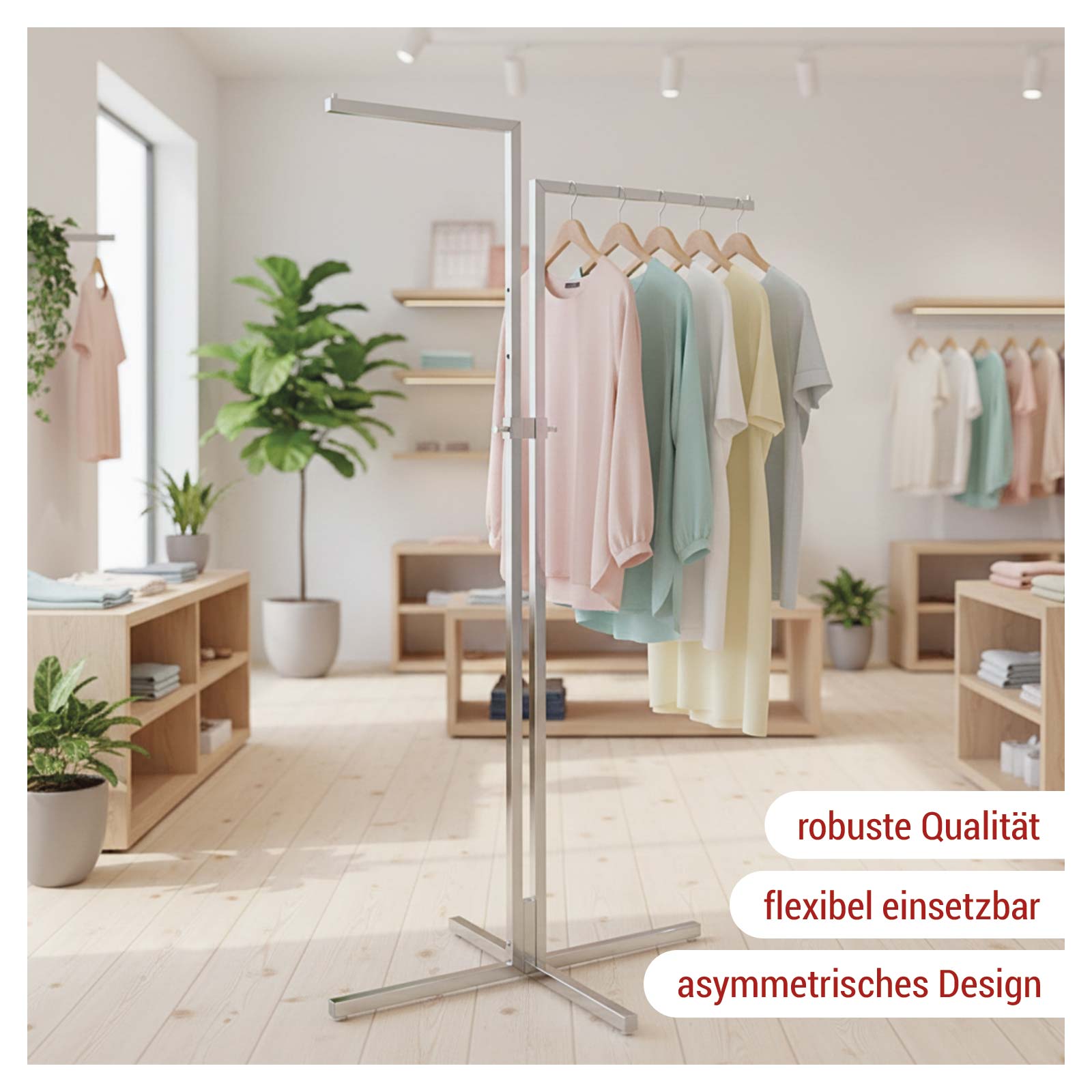 Abh�ngest�nder Steel 2 Arme, verchromt Bild 2