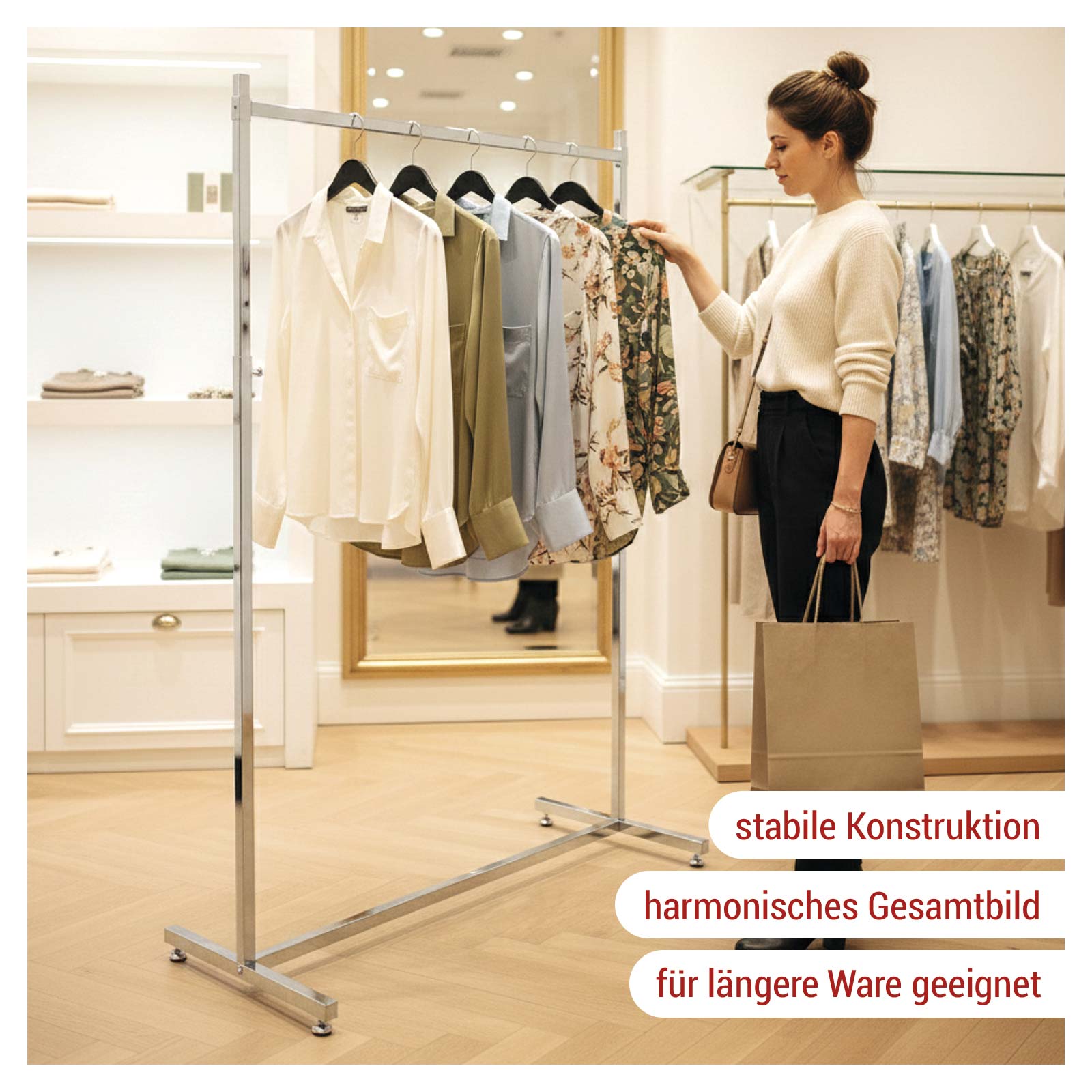 Konfektionsst�nder Steel  100 cm, verchromt Bild 2