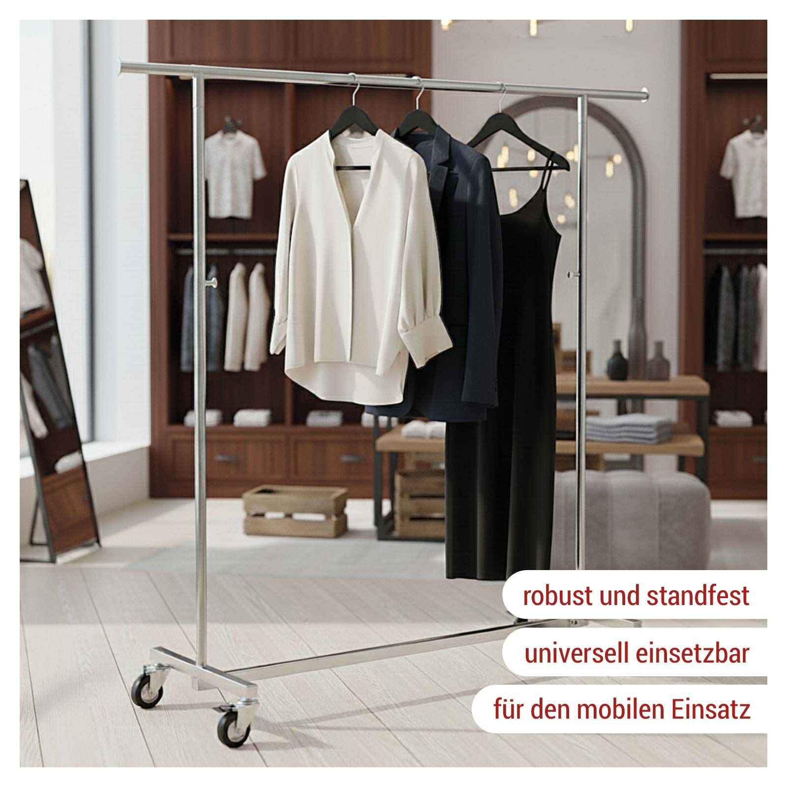 Reiserollst�nder klappbar, verchromt Bild 2