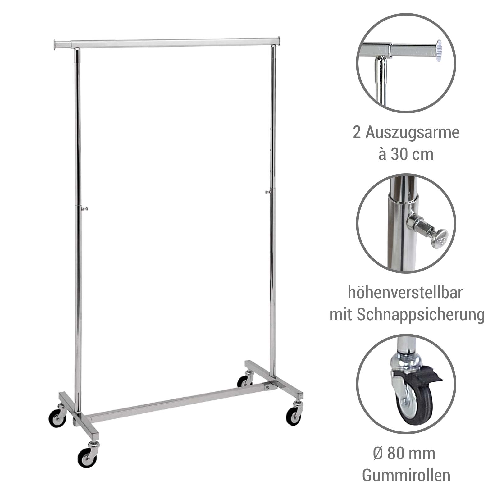 Reiserollst�nder klappbar, verchromt Bild 5