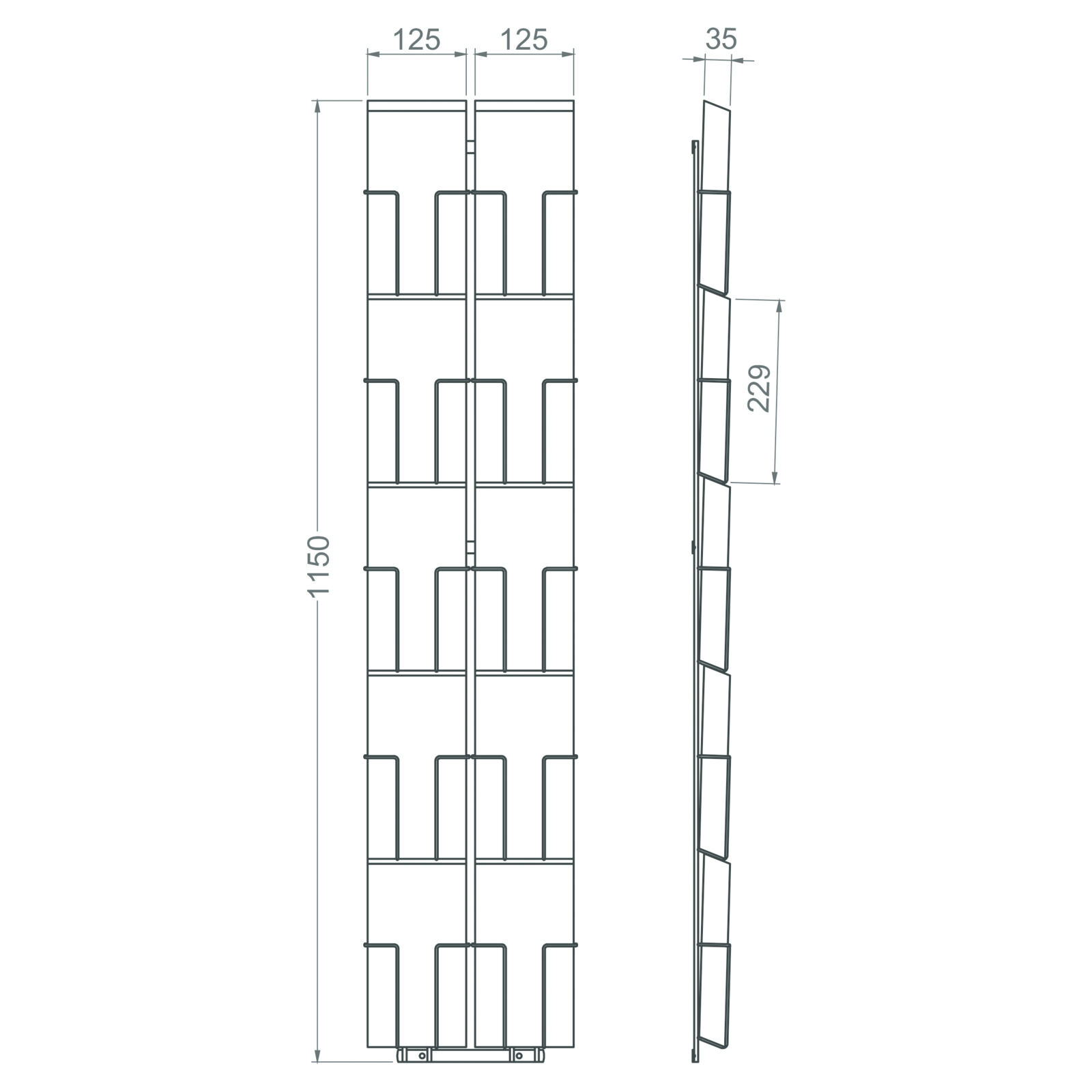 Wandprospekthalter aus Draht Bild 2