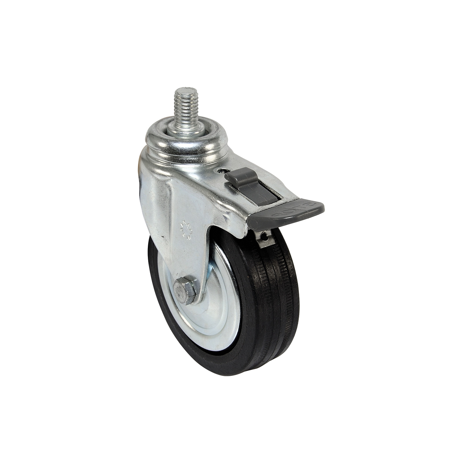 Gummirollen � 80 mm, M10 Gewinde