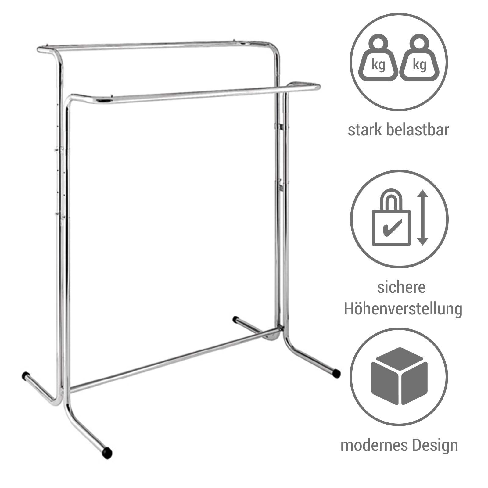 Doppelst�nder 140 cm hochverstellbar, verchromt Bild 3