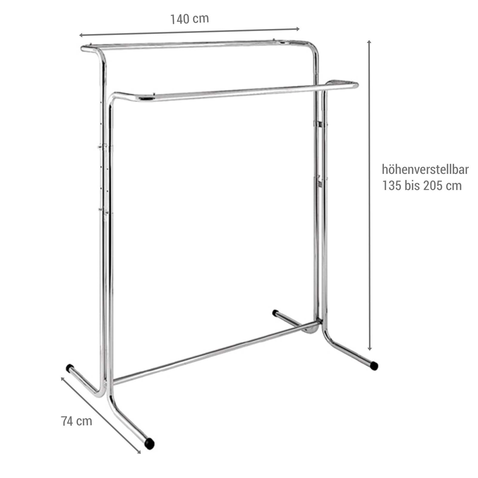 Doppelst�nder 140 cm hochverstellbar, verchromt Bild 4