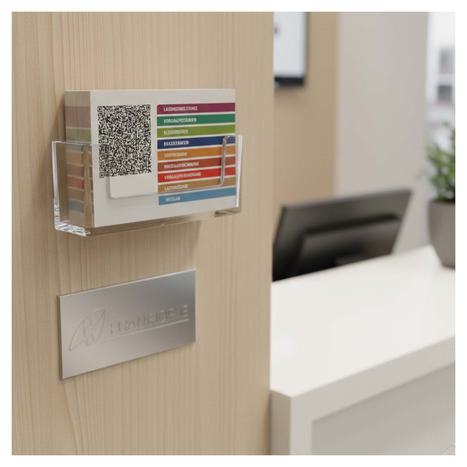 Wandvisitenkartenhalter einfach 93x18 mm Bild 2