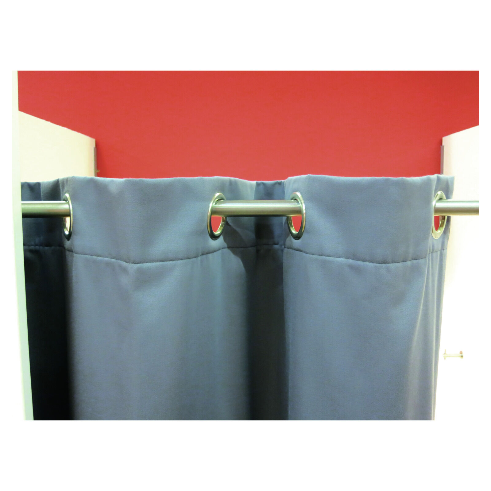 Kabinenvorhang B 180 Cm Silbergrau Vorhang