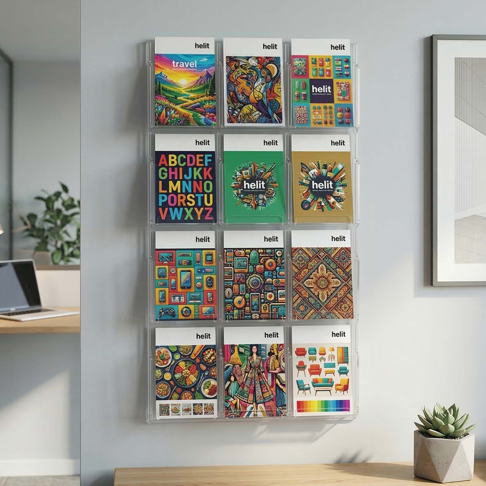 Wandprospekthalter Clearly 12xDIN A4 Bild 2