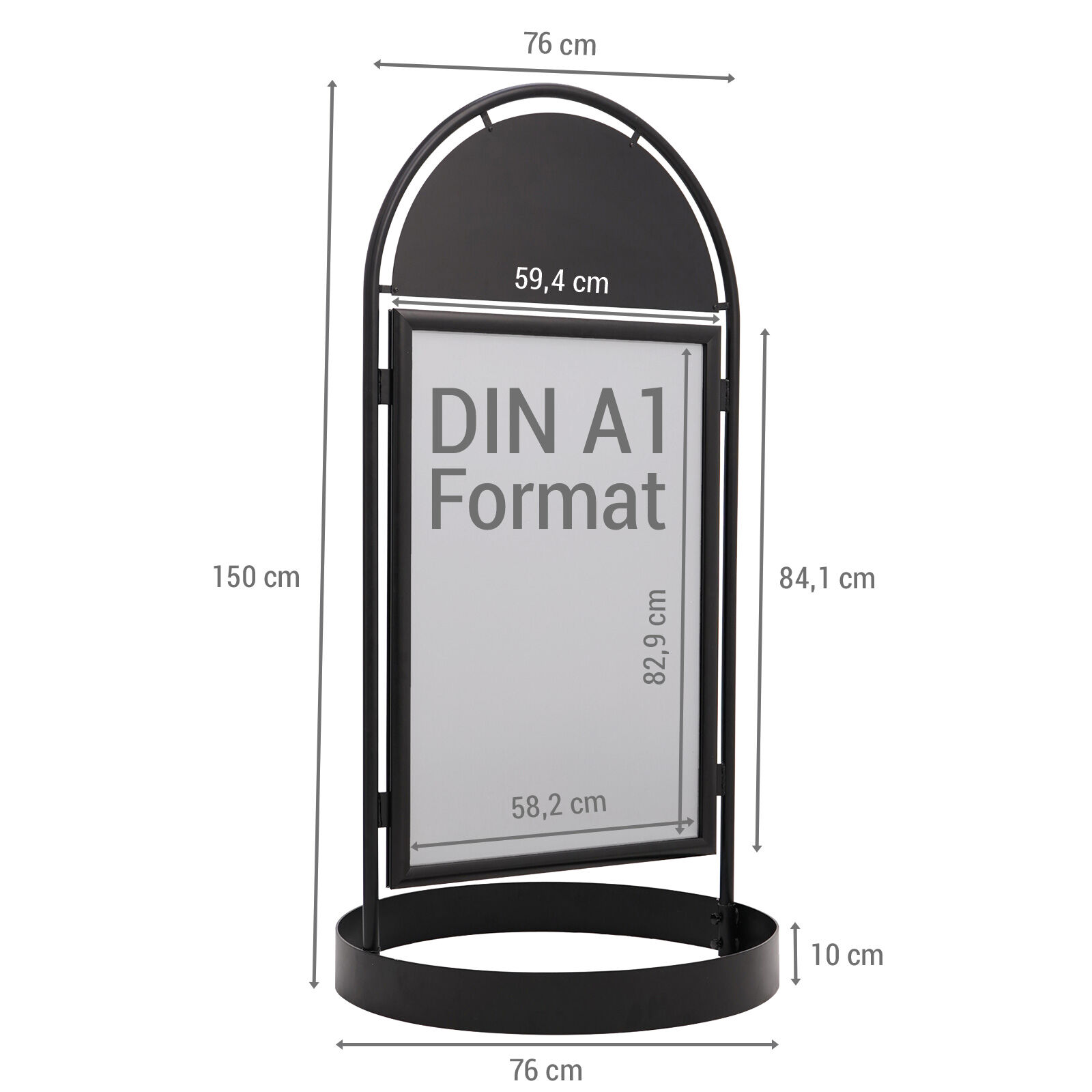 Kundenstopper City Sign DIN A1 schwarz Bild 3