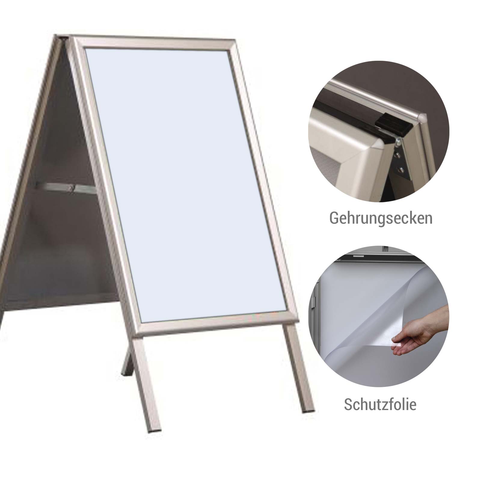 Kundenstopper Classic mit Gehrungsecken DIN A1 Bild 4