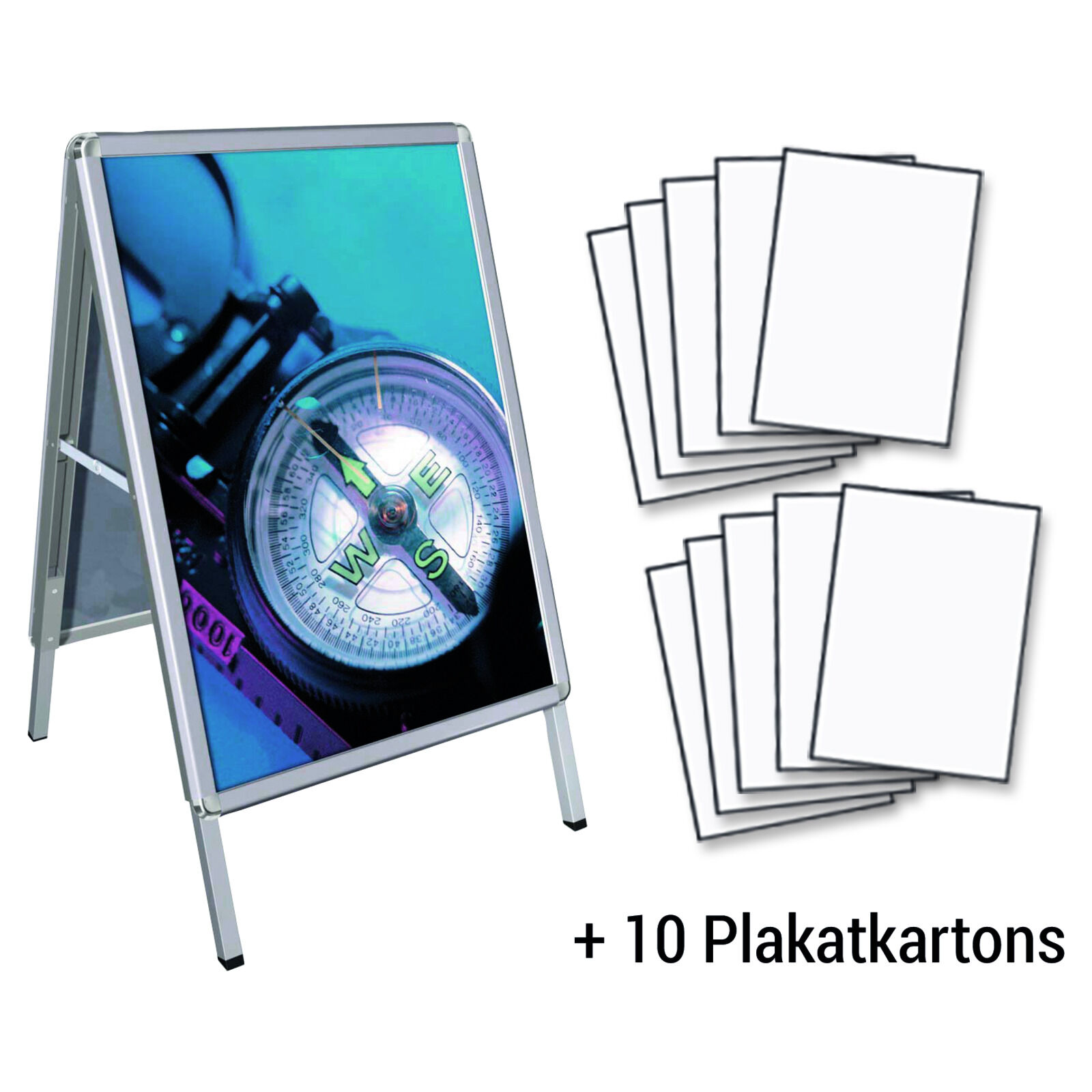 Werbeaufsteller Outdoor A1 inkl. 10 Plakatkartons