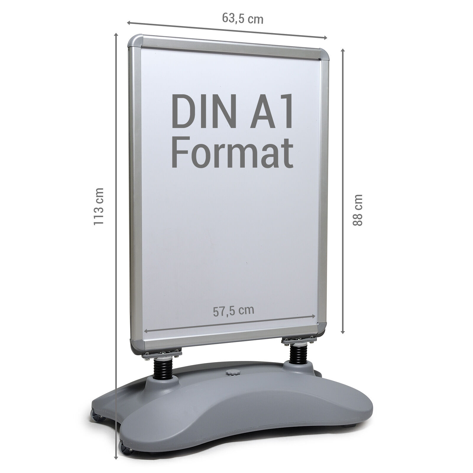 Kundenstopper Zillux Pro DIN A1 silbergrau Bild 3