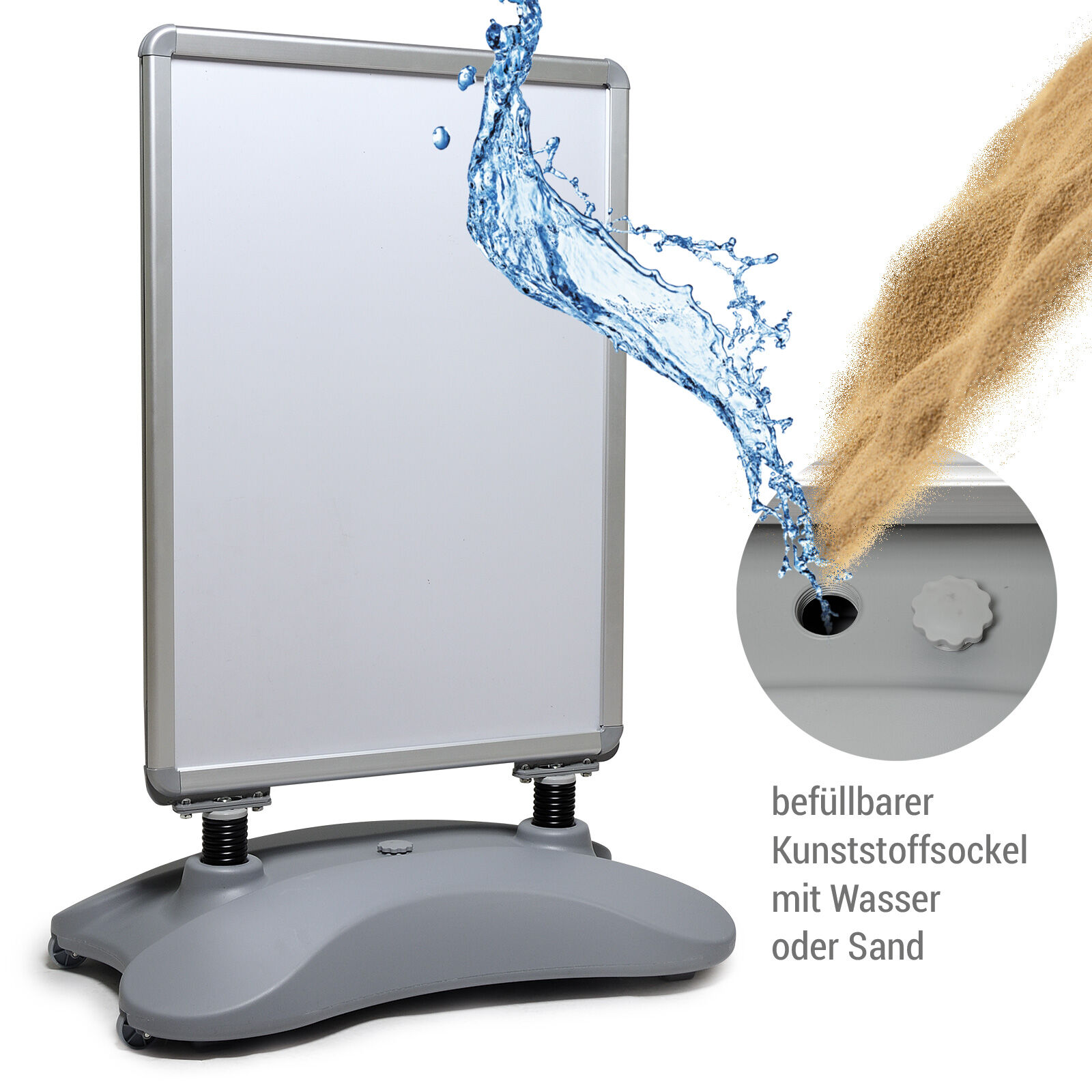 Kundenstopper Zillux Pro DIN A1 silbergrau Bild 5