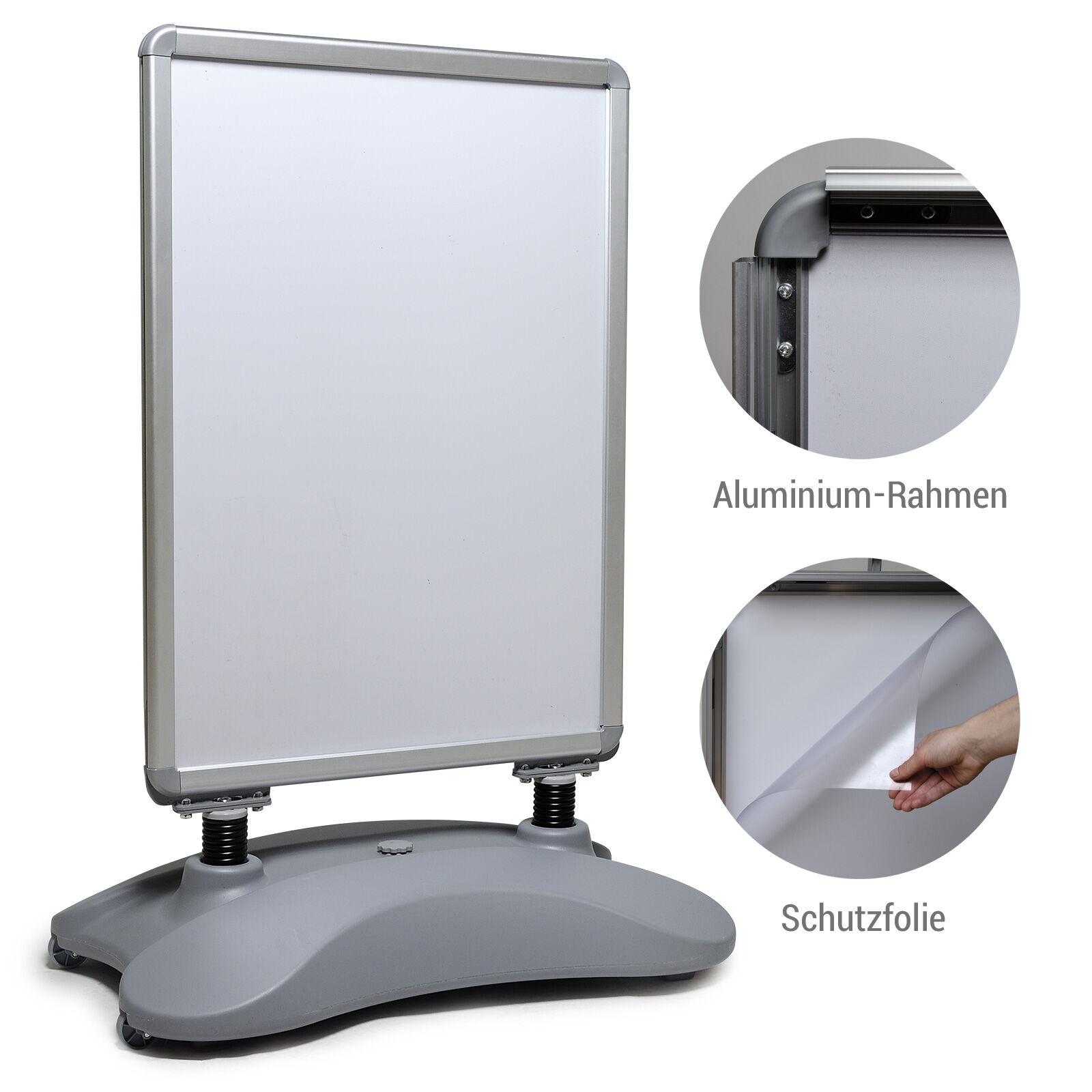 Kundenstopper Zillux Pro DIN A1 silbergrau Bild 4