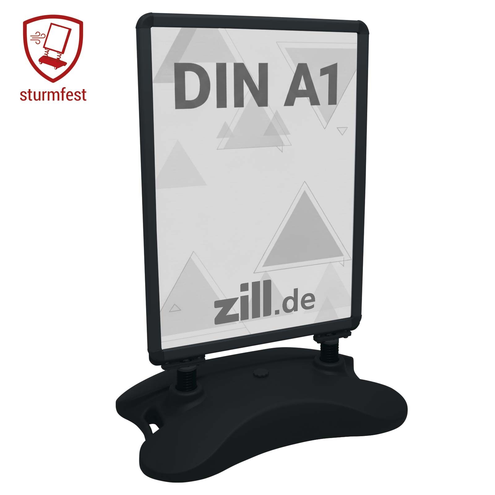 Kundenstopper Zillux Pro DIN A1 schwarz