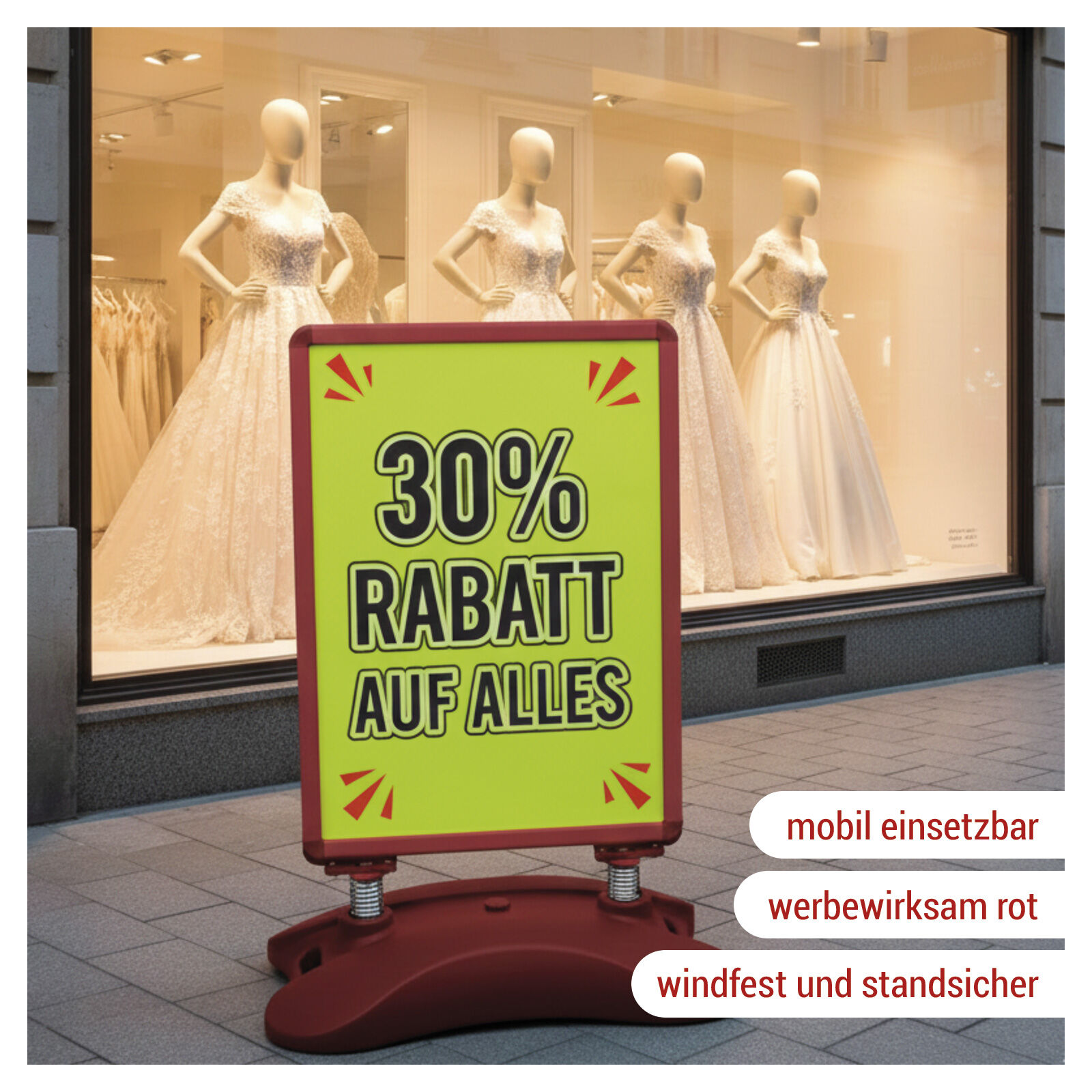 Kundenstopper Zillux Pro DIN A1 rot Bild 2