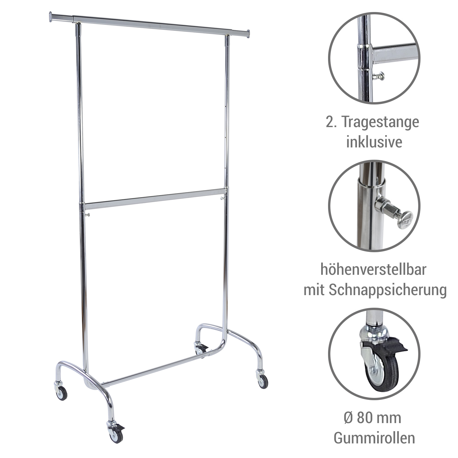 Rollst�nder Basic mit 2 Tragestangen Bild 4