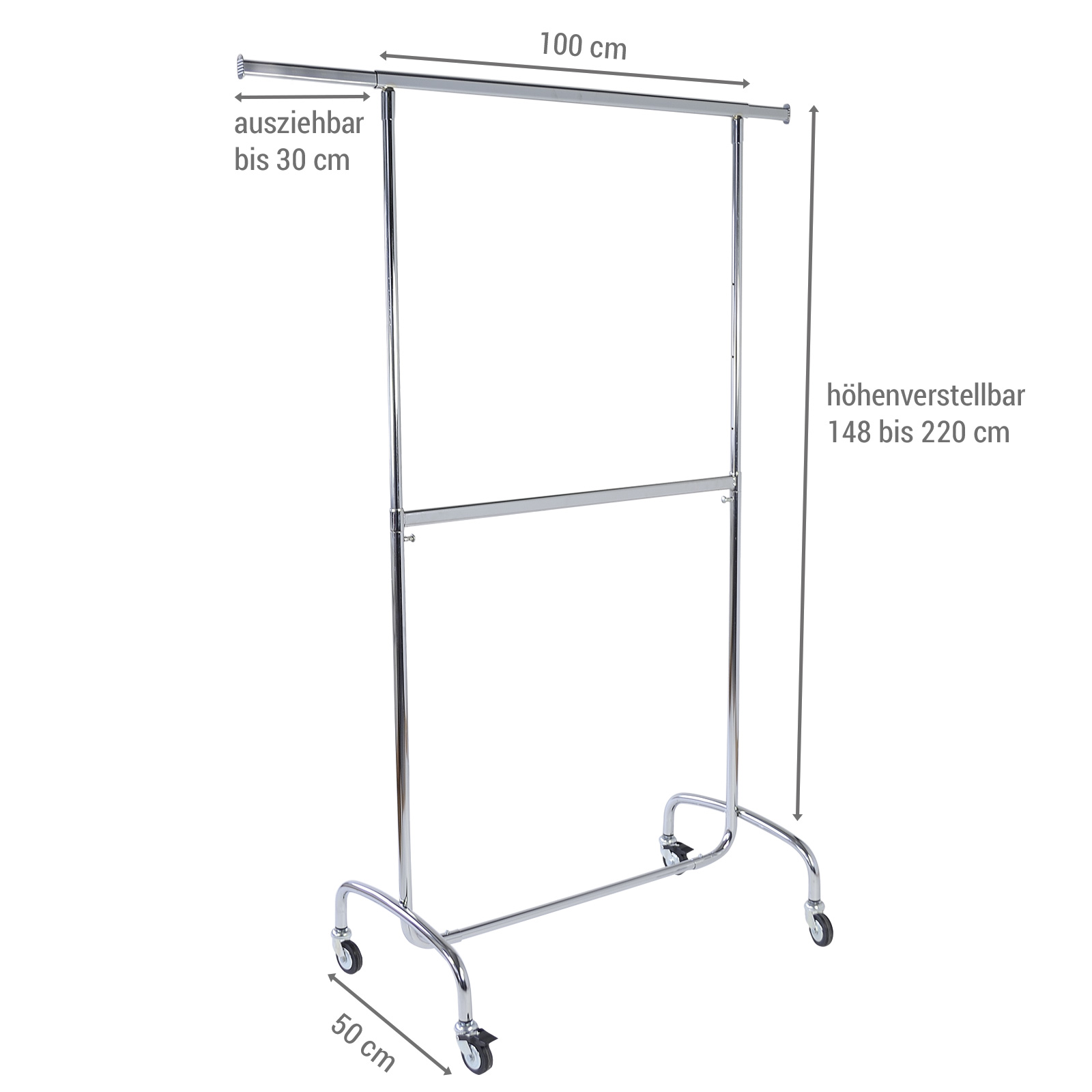 Rollst�nder Basic mit 2 Tragestangen Bild 5