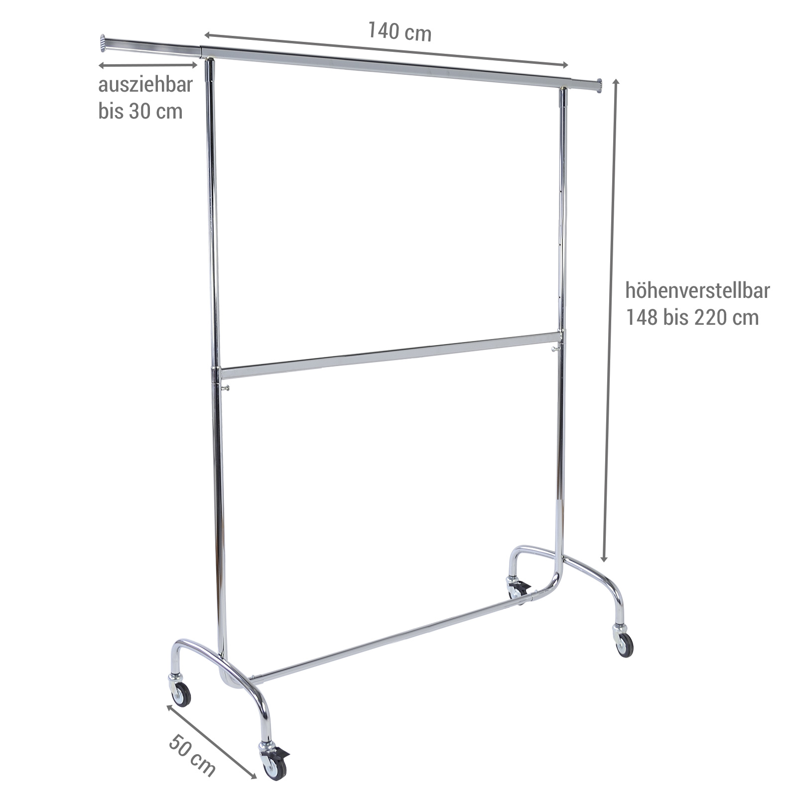 Rollst�nder Basic mit 2 Tragestangen Bild 5
