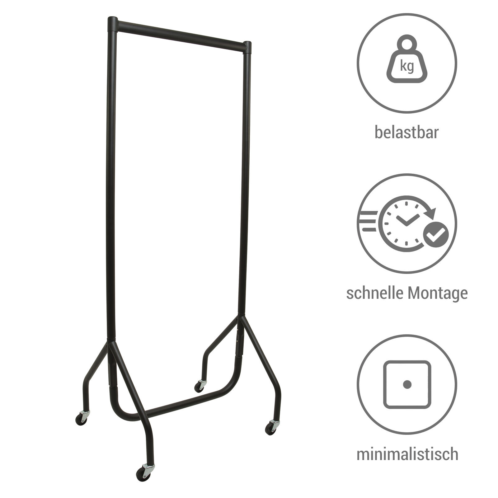 Rollstnder Drop, schwarz Bild 3