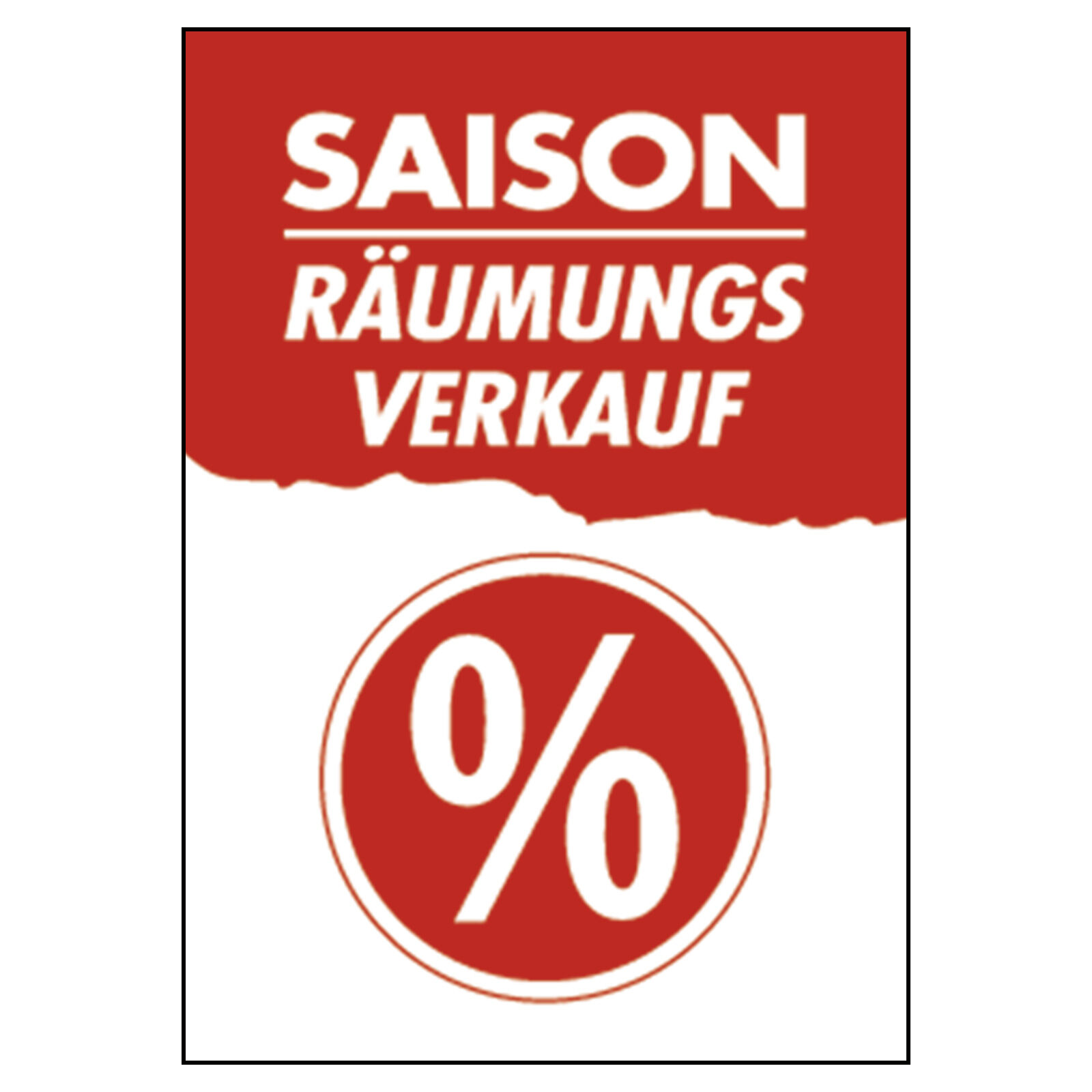 Plakat SAISON Rumungsverkauf 60x85cm