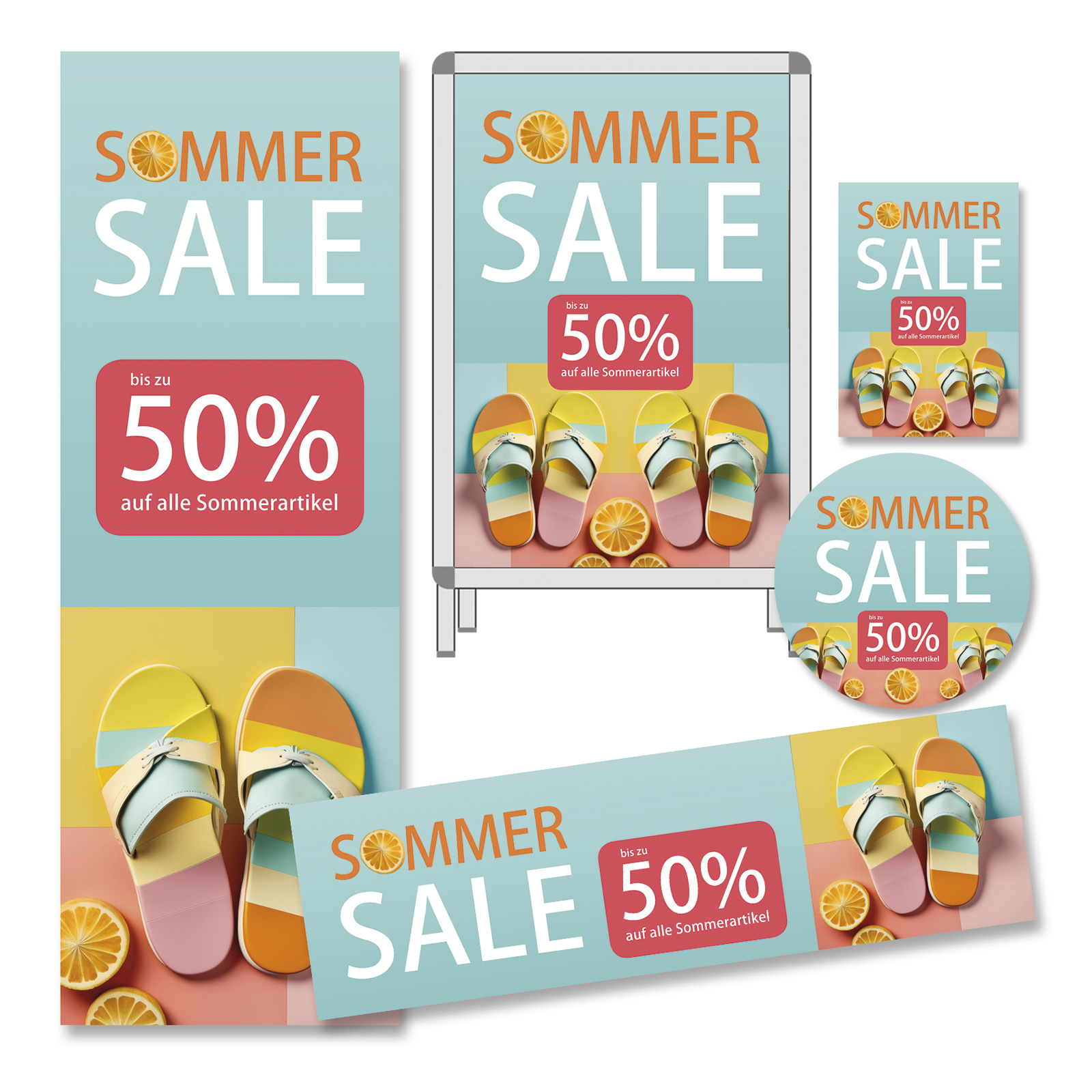 Deko-Sortiment Sommer Sale I, 5-teilig