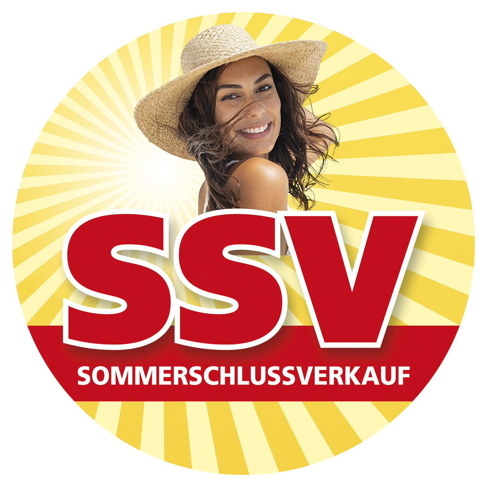 Ankleber SSV Sommerschlussverkauf, ø 32 cm