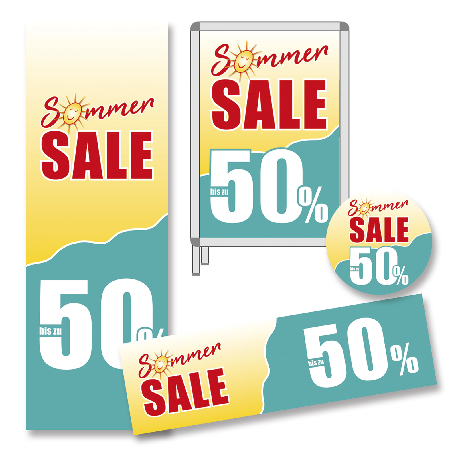 Deko-Sortiment Sommer SALE 50%, 4-teilig