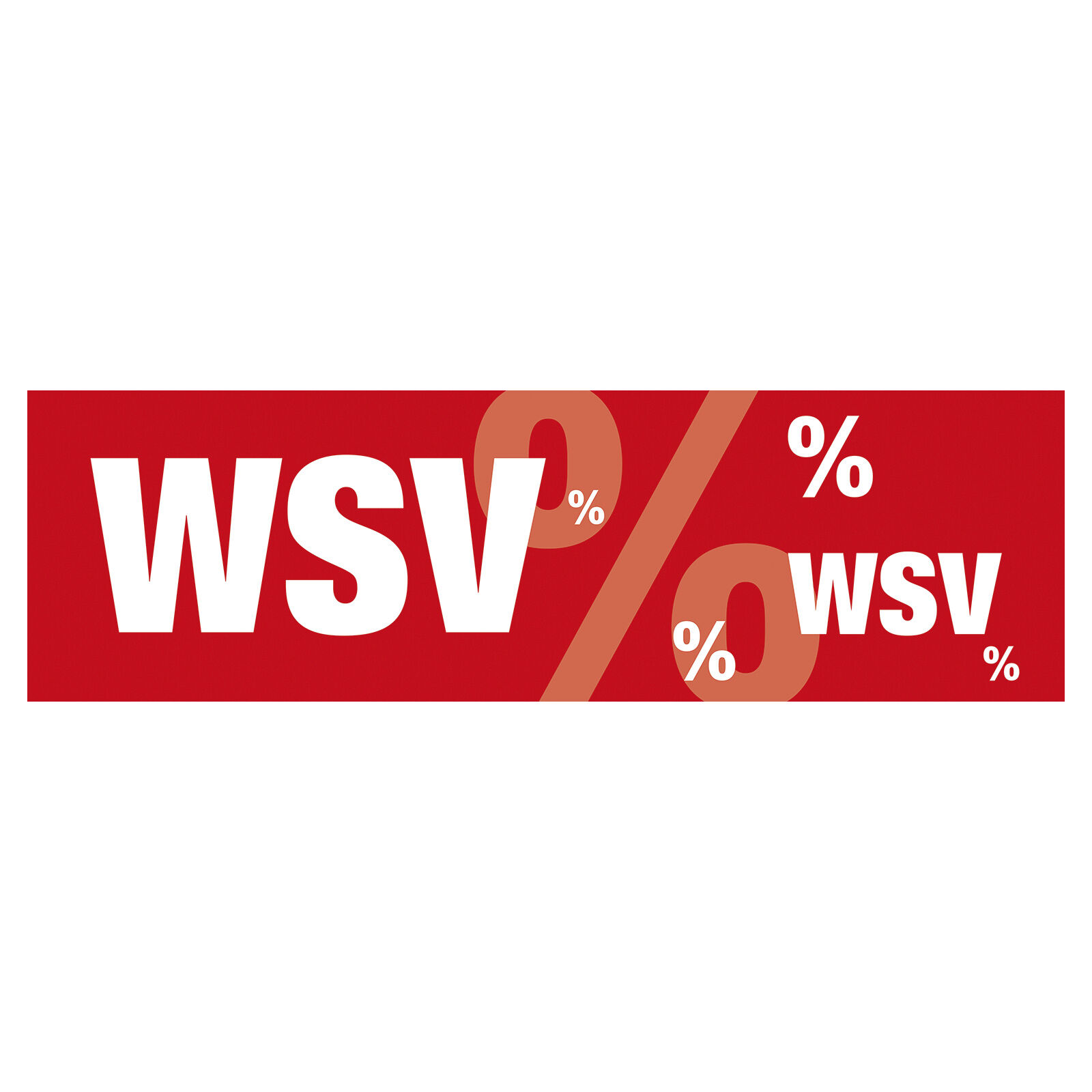 Papierplakat WSV %, 100x30 cm
