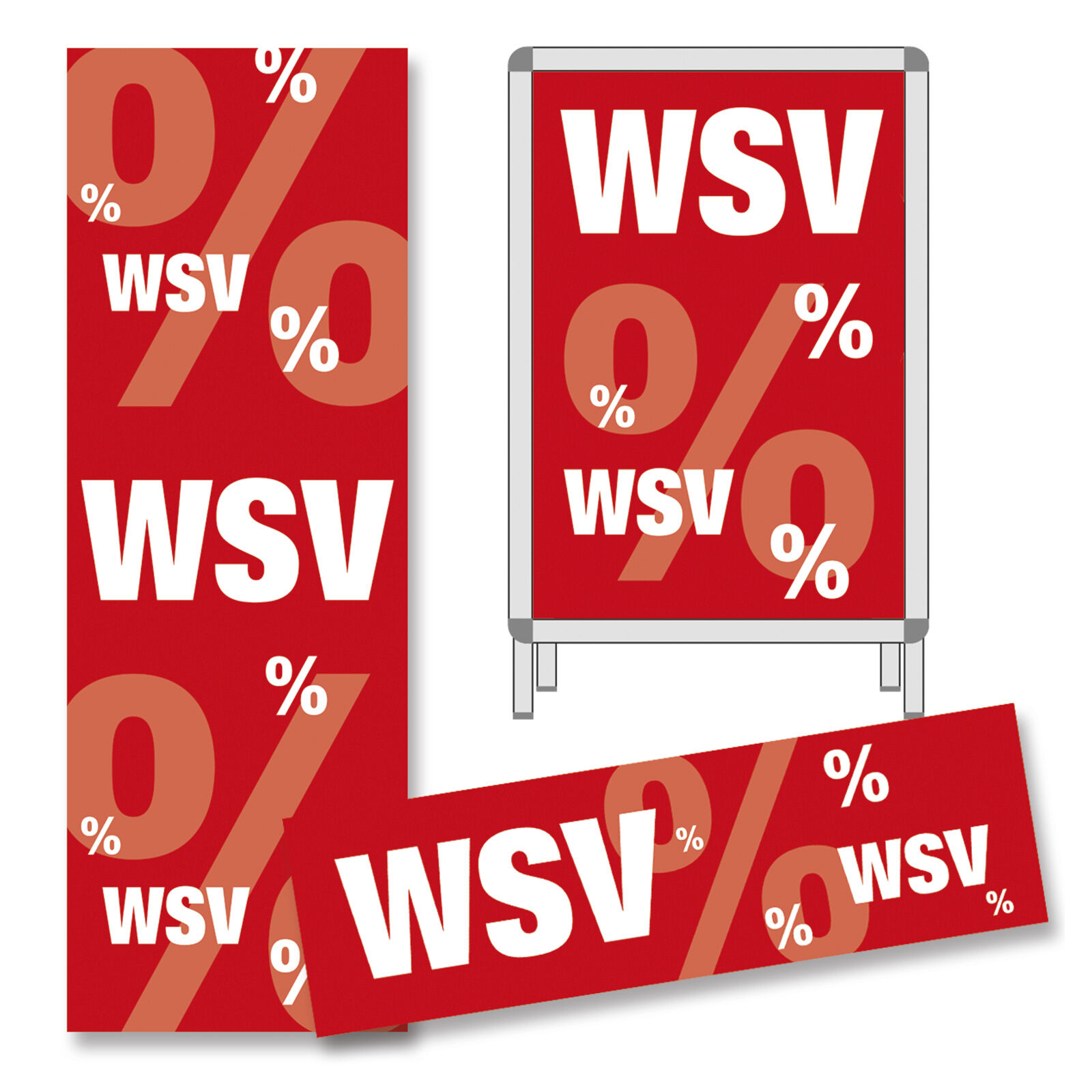 Deko-Sortiment WSV %, 3-teilig