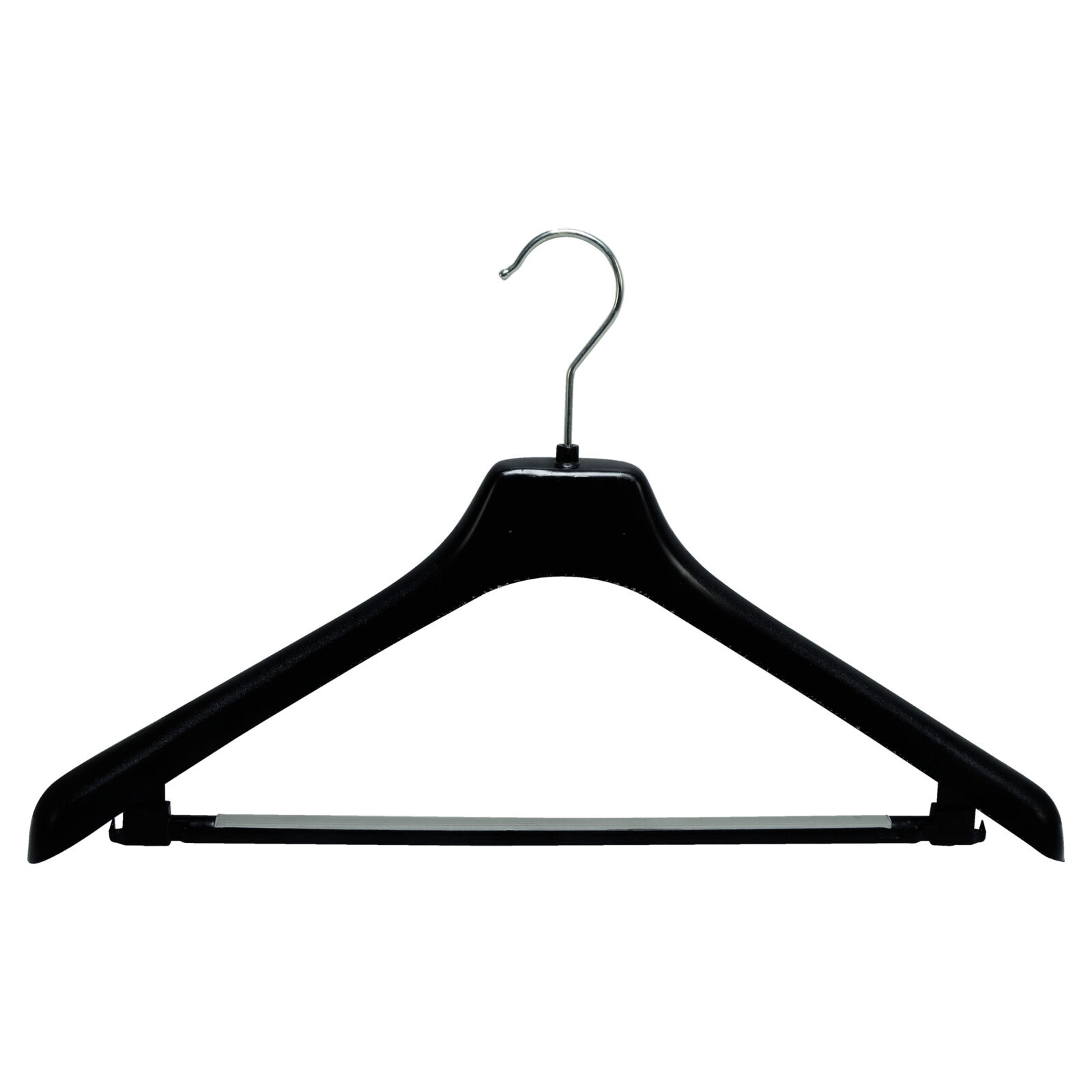 Kunststoff Kleiderbgel mit Steg, schwarz