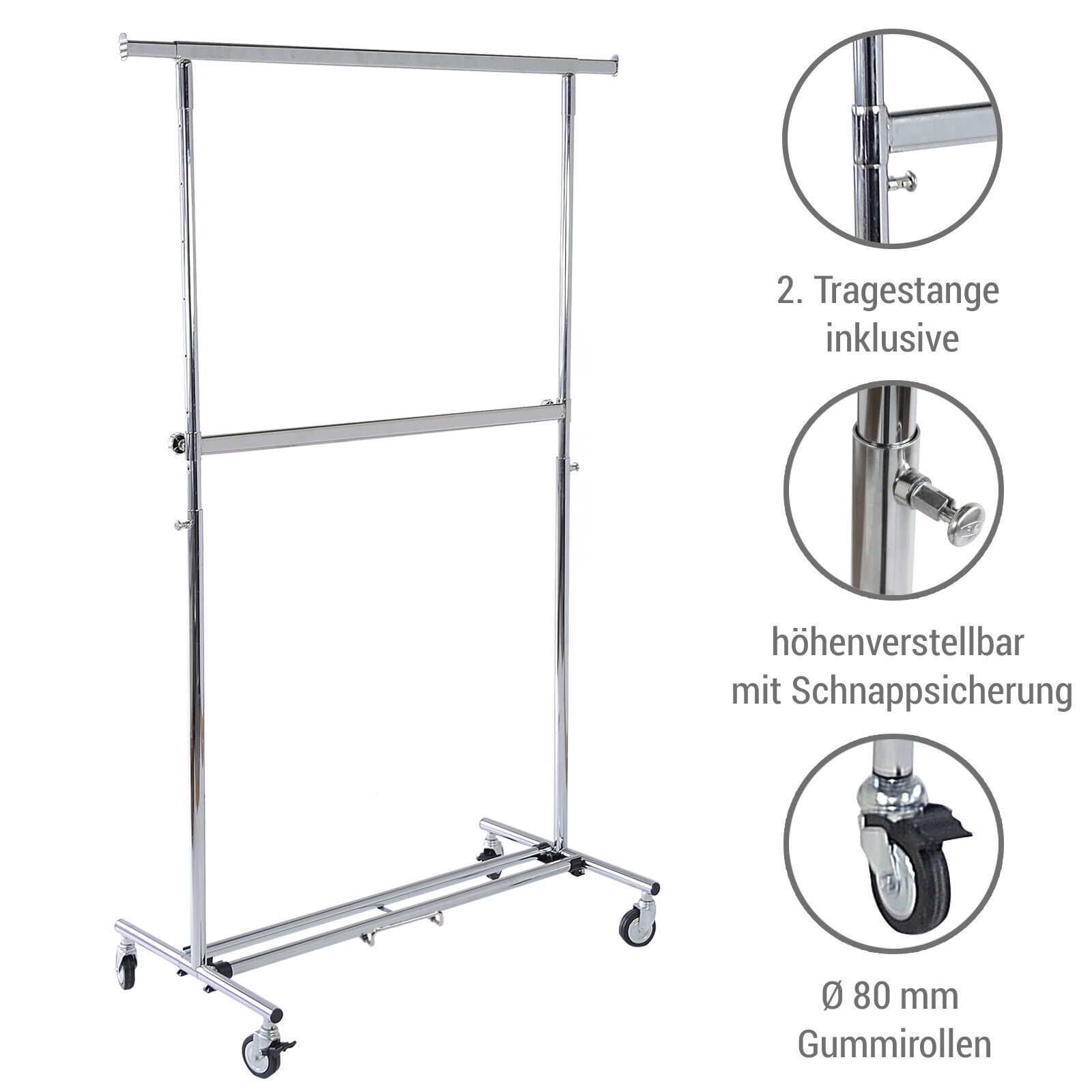 Reiserollstnder Premium mit 2. Tragestange Bild 4