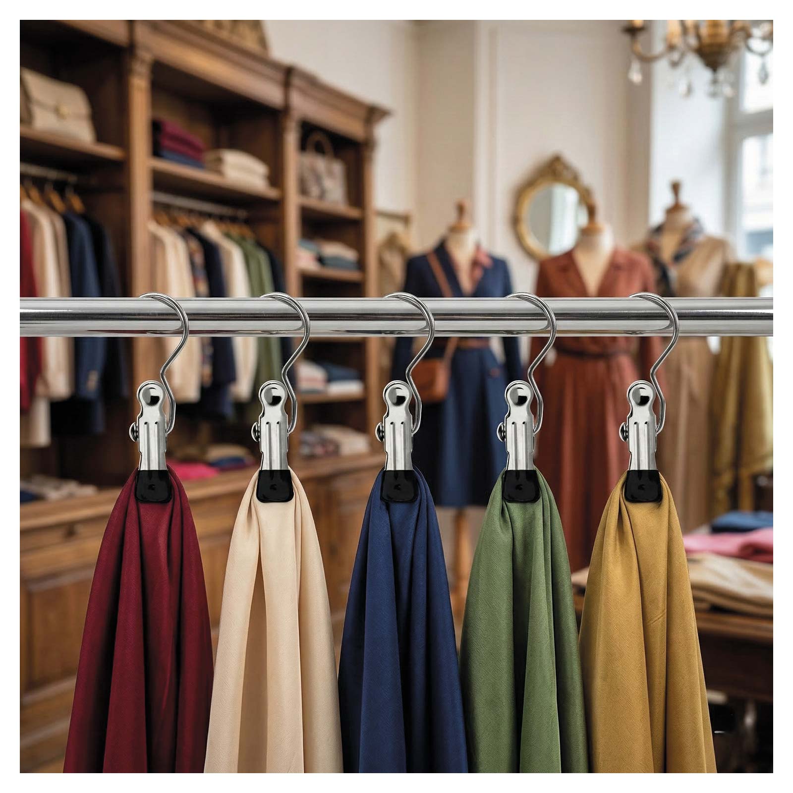 Metall Einzelklammer 7 cm, gummiert Bild 2