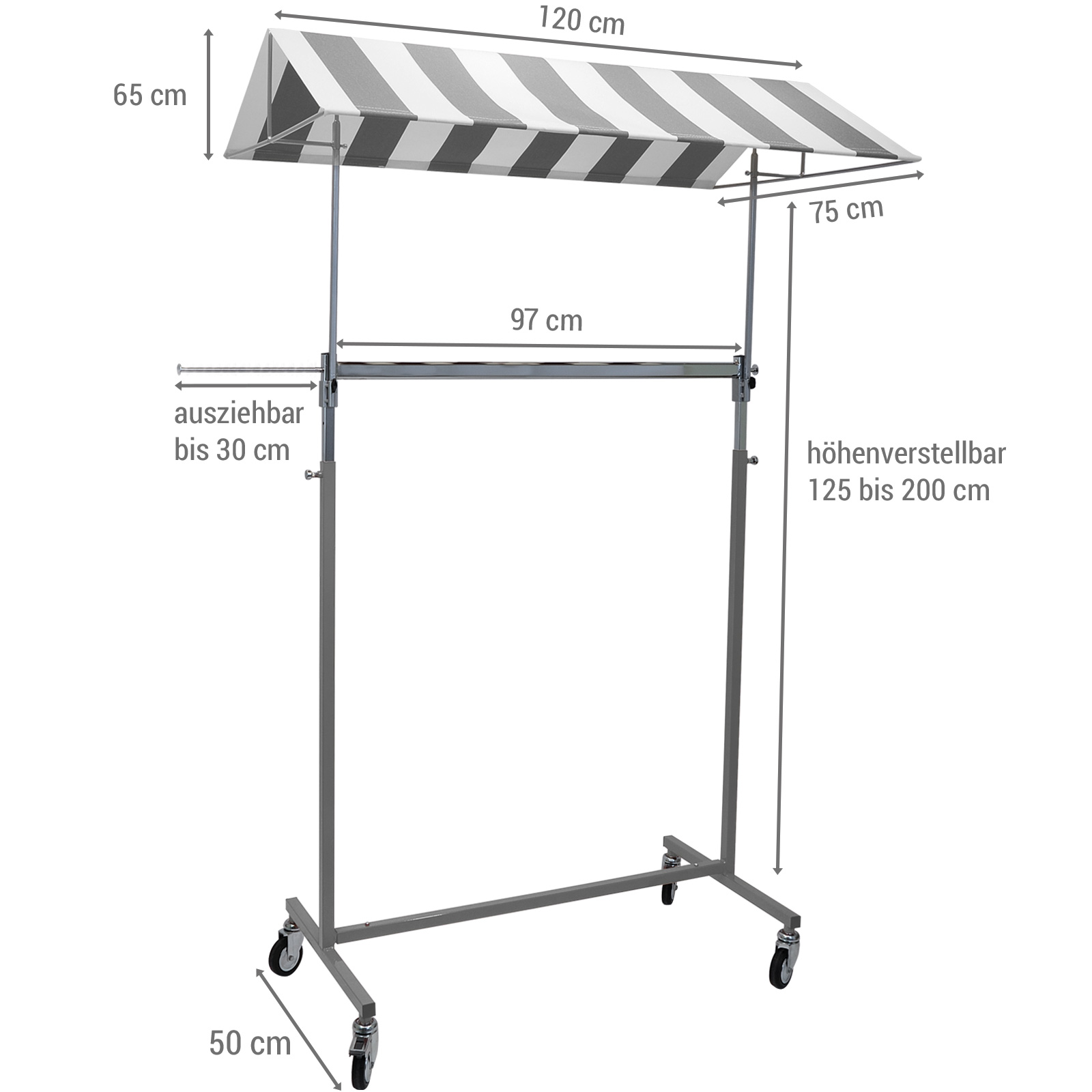 Rollst�nder Sina mit Markisendach Bild 5