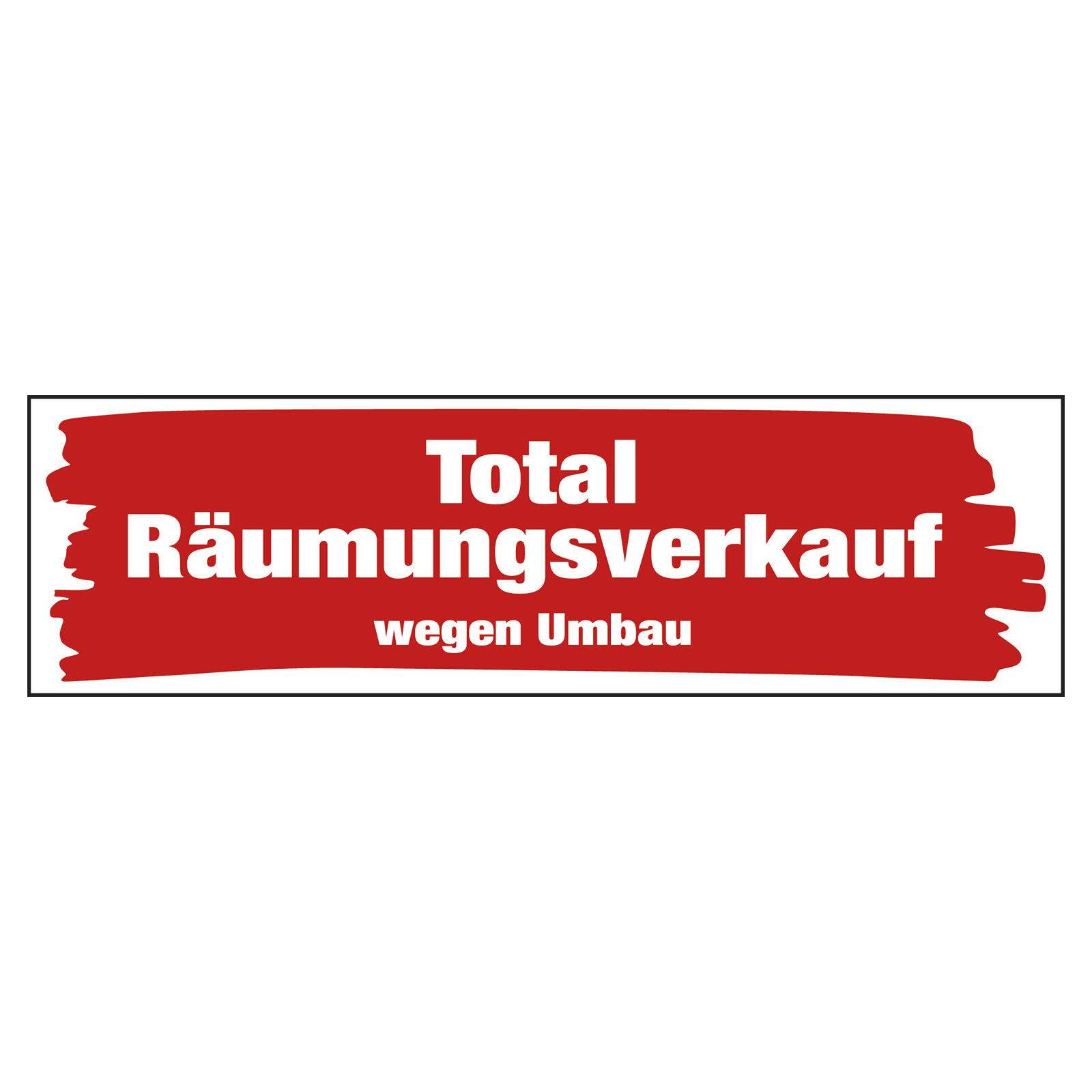 Papierplakat Total Rumunsverkauf - Wischer