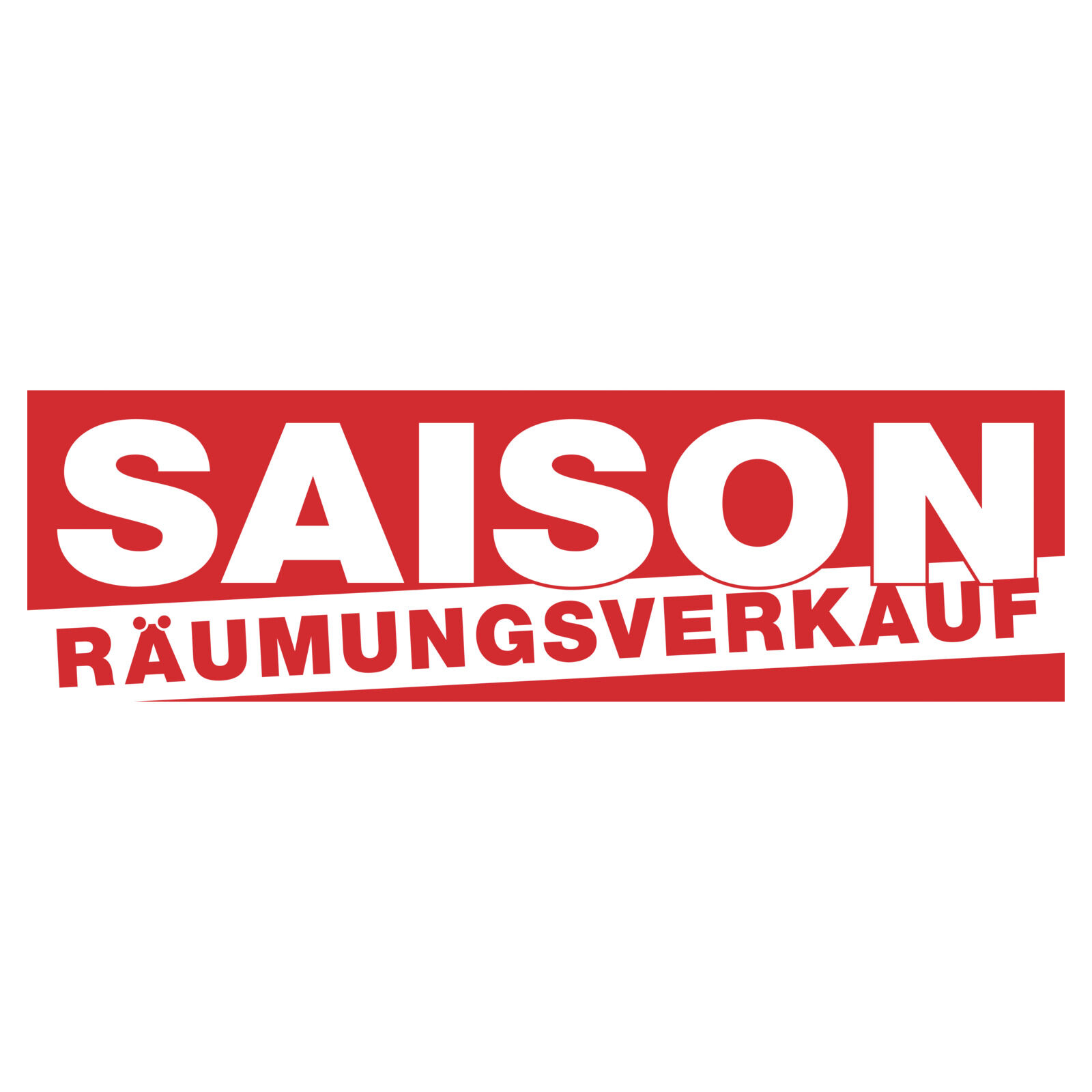 Papierplakat Saison Rumungsverkauf