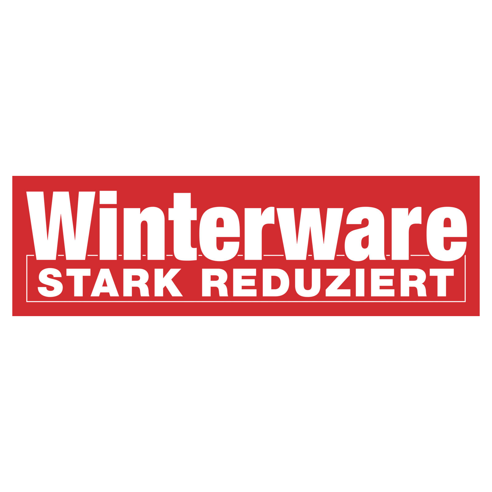 Papierplakat Winterware stark reduziert 100x30 cm