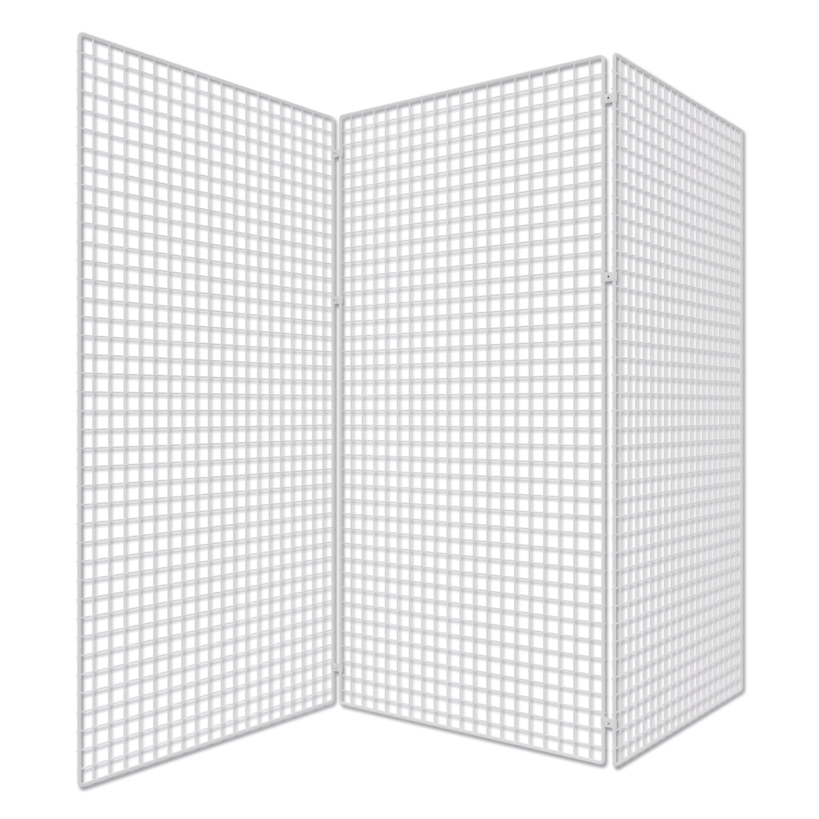 Gitterwand 3-teilig, H 200 cm, wei matt