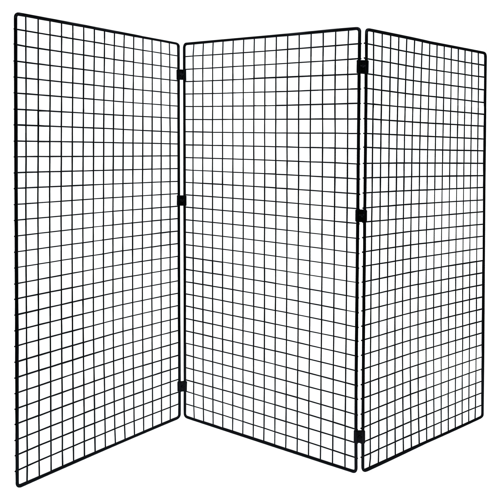 Ladenbau Gitterwand 3-teilig, schwarz