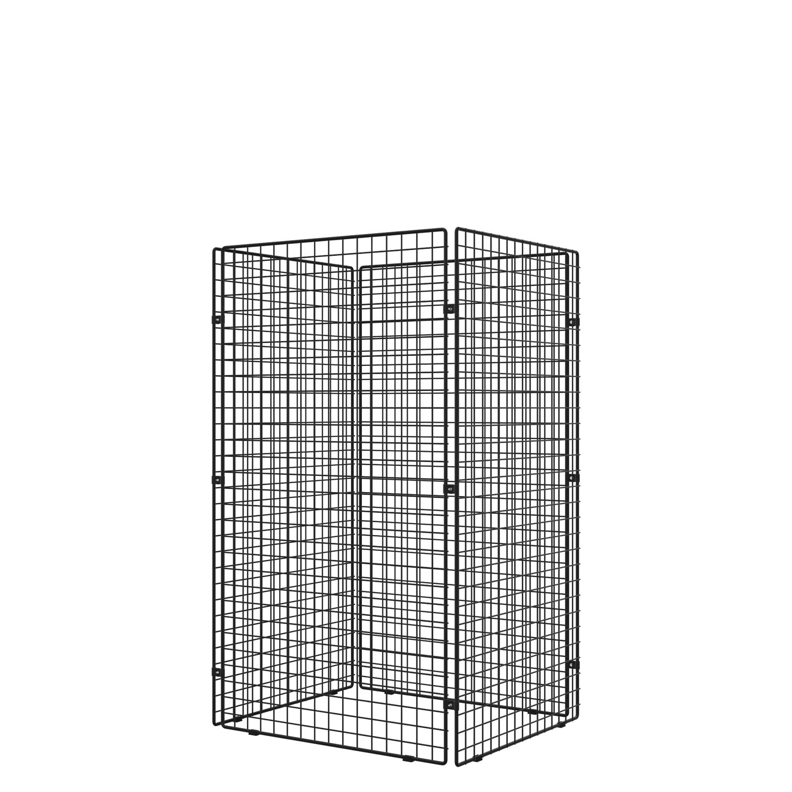 Ladenbau Gitterwand 4-teilig, schwarz