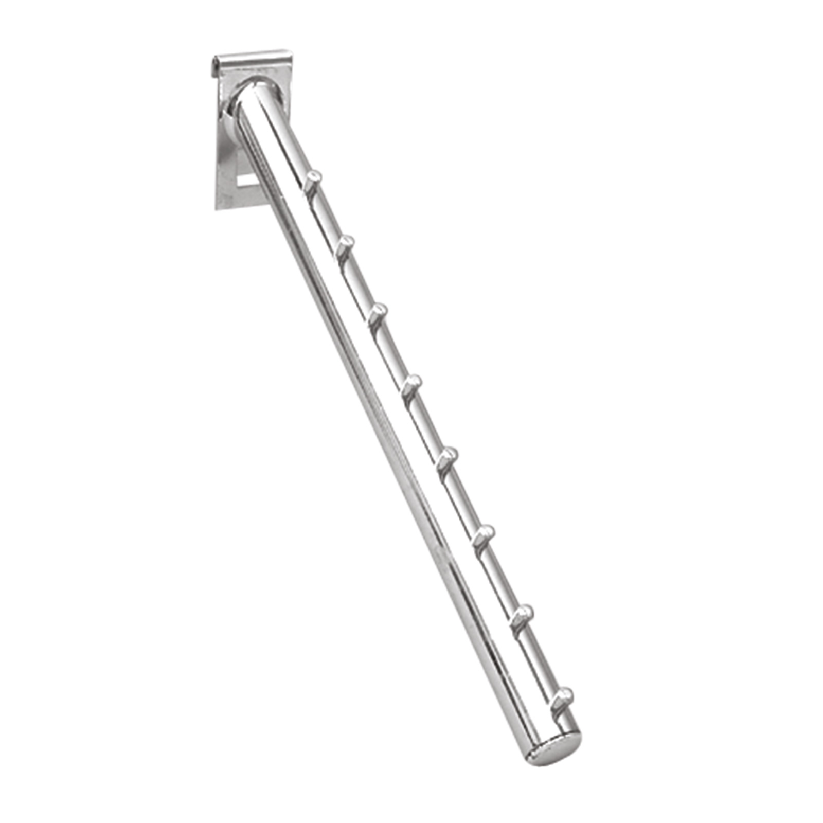 Abhngearm schrg fr Gitter, chrom, 25x300x195 mm