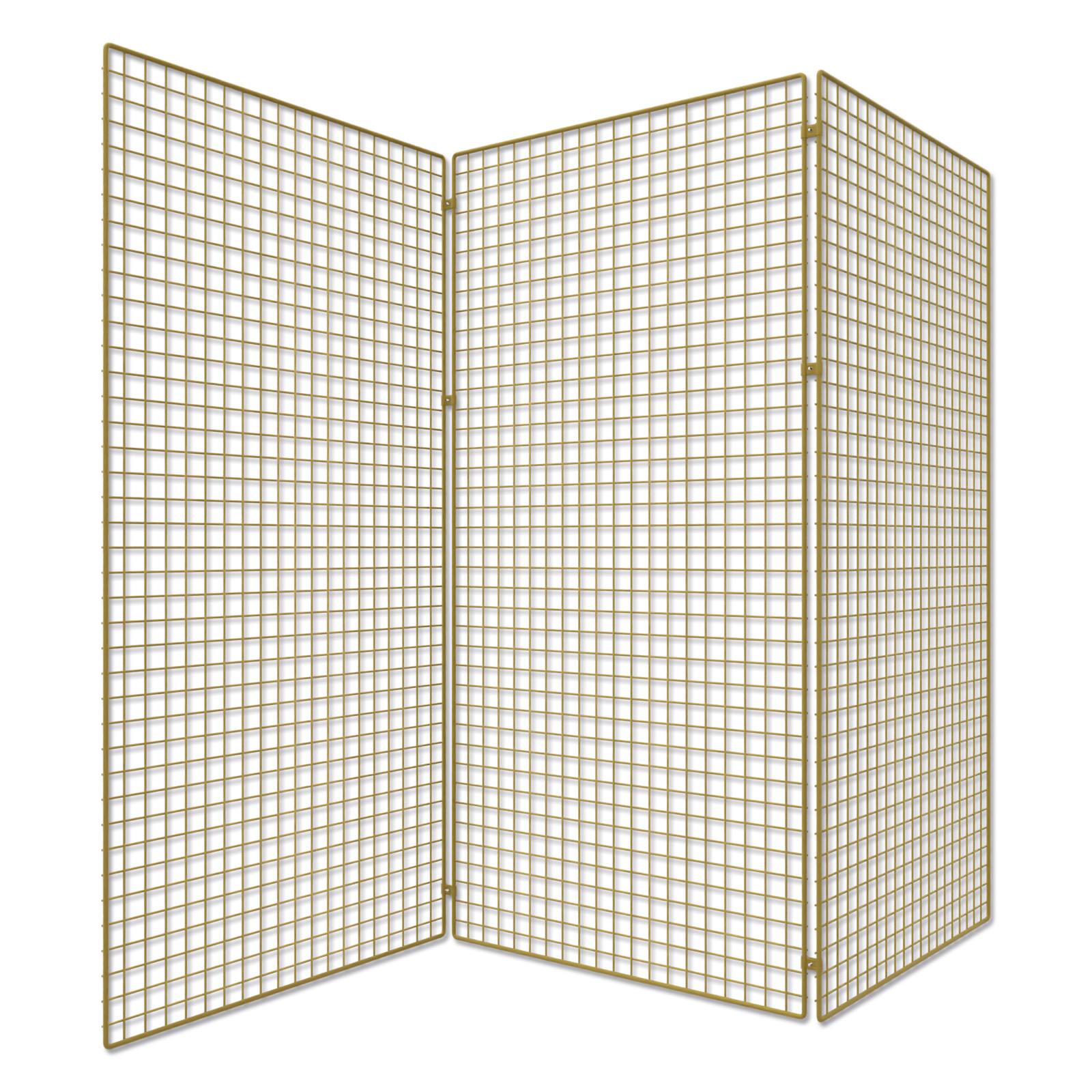 Gitterwand 3-teilig, H 200 cm, goldfarben