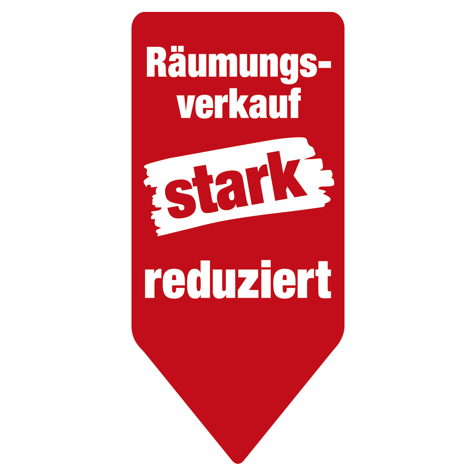 Pfeil-Display Rumungsverkauf stark reduziert