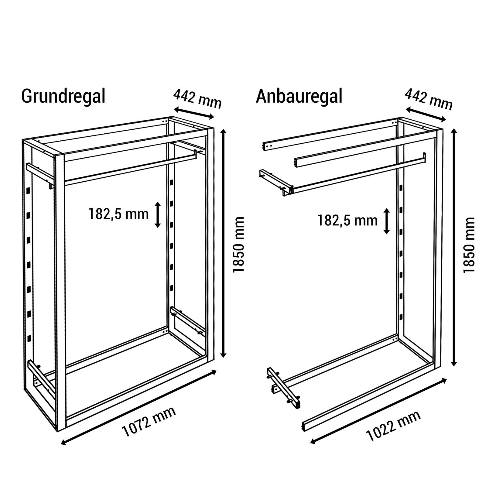 Ladenbauregal Venezia 185 2FB1TR Bild 3